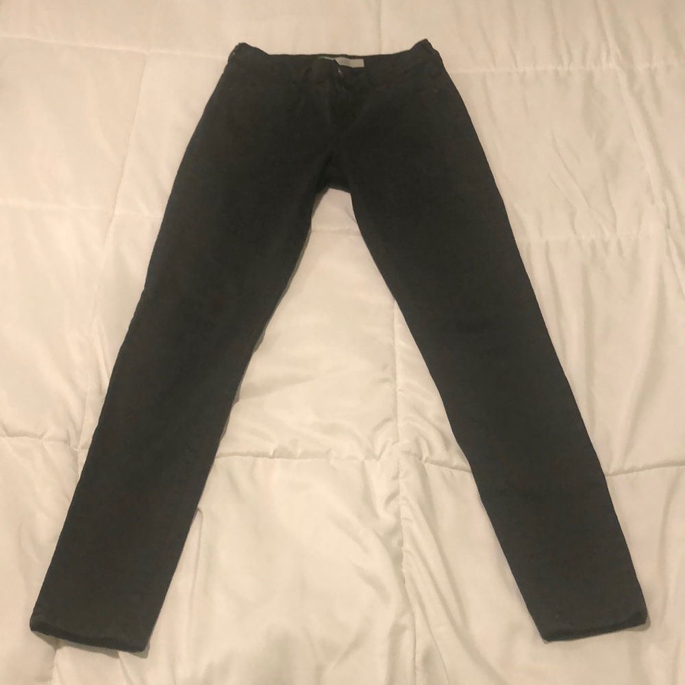 Topshop Moto Leigh jeans in dark olive green
